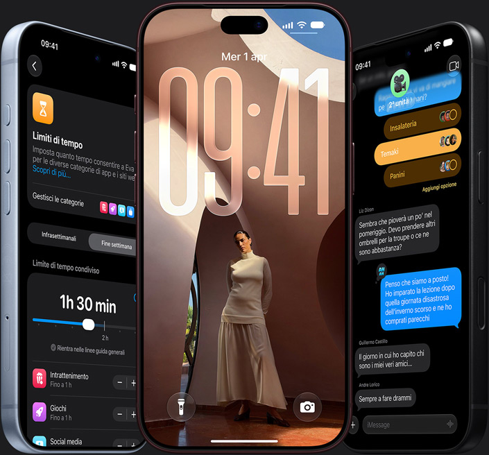 Siri AI - iPhone 18 Pro on the left, angled, Glacier color showing Siri image generation; iPhone 18 Pro Burgundy in the center, displaying a lock screen; iPhone 18 Pro on the right, black, angled, showing an Ask Siri query about complementary tablecloth covers