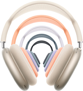 AirPods Max 2, headphone over-ear, warna ungu, bantalan telinga, penyangga teleskopik, headband