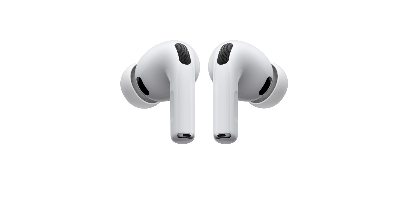 AirPods Pro 3, headphone nirkabel kiri dan kanan, warna putih, eartip silikon