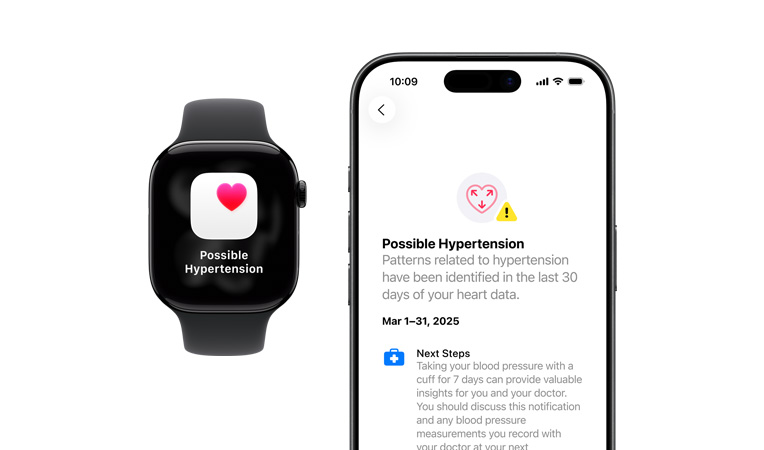 Pemberitahuan kemungkinan hipertensi di Apple Watch Series 11, pemberitahuan yang diperluas di iPhone