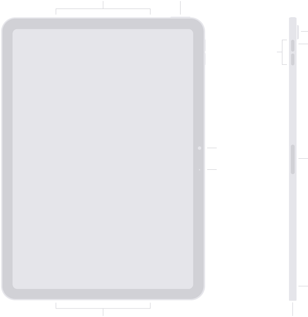iPad Air Tasten und Anschlüsse