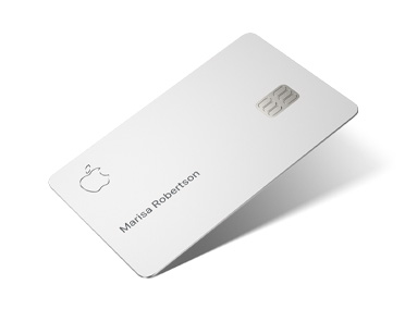 Front of Apple Card, titanium finish